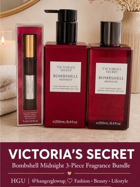 Victoria’s Secret Bombshell Midnight 3PC Fragrance Gift Set New Sealed